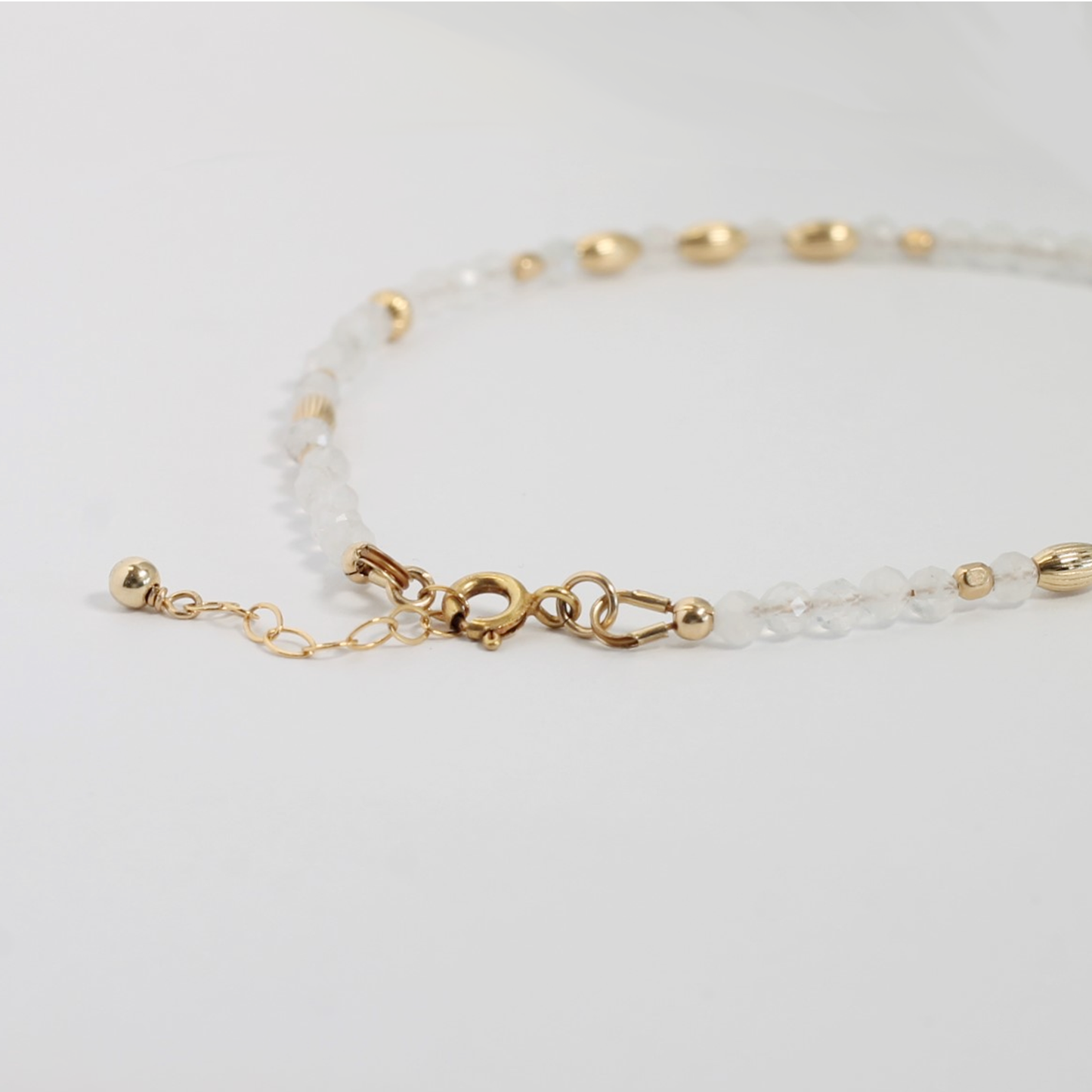 Moonstone Beaded Anklet