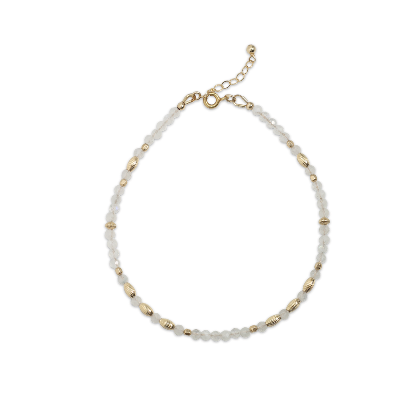 Moonstone Beaded Anklet