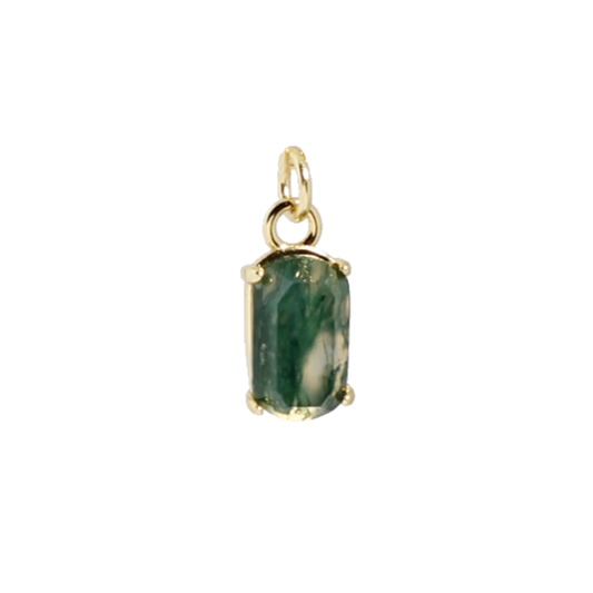 Moss Agate Charm