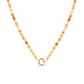 Peach Aventurine Charm Necklace