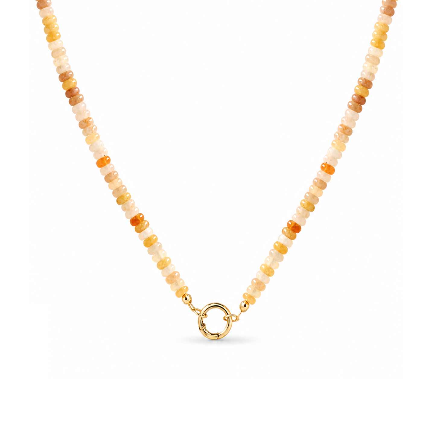 Peach Aventurine Charm Necklace