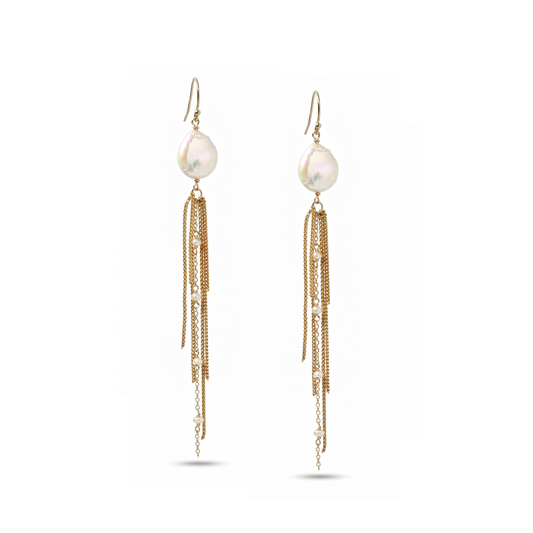 Pearl Tassel Earrings