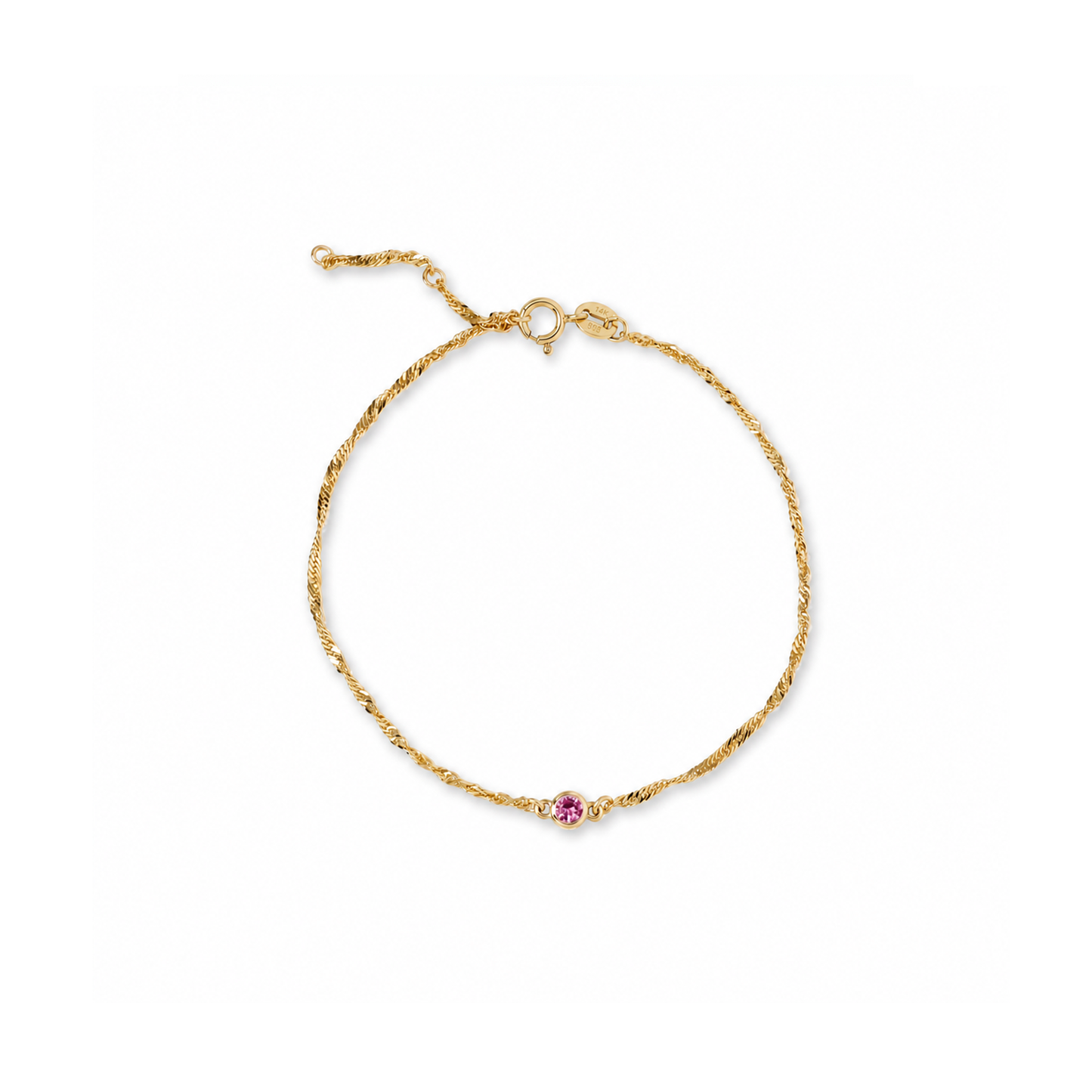 Pink Sapphire Station Bracelet