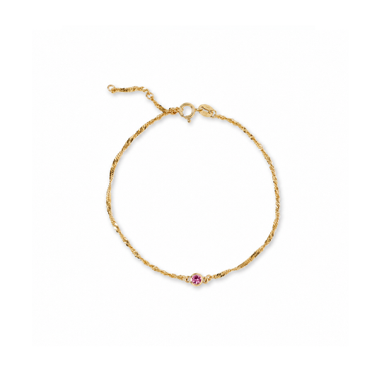 Pink Sapphire Station Bracelet