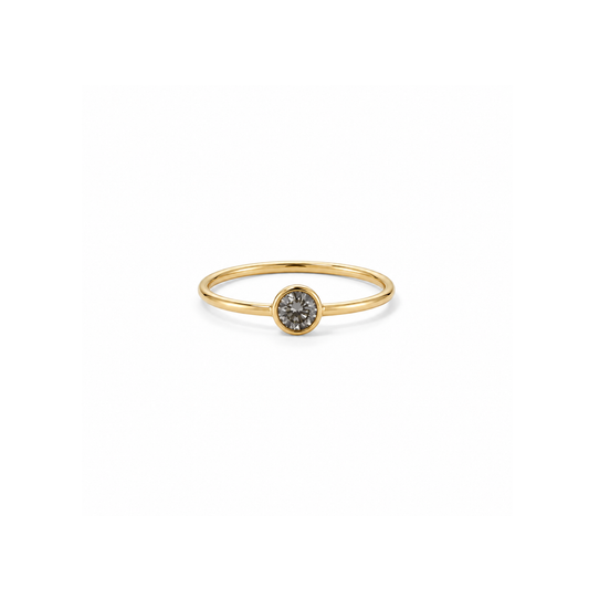 14KT Salt and Pepper Diamond Ring
