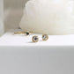 14KT Salt and Pepper Diamond Halo Studs