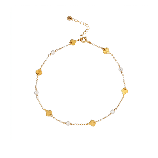 Seashell Pearl Anklet