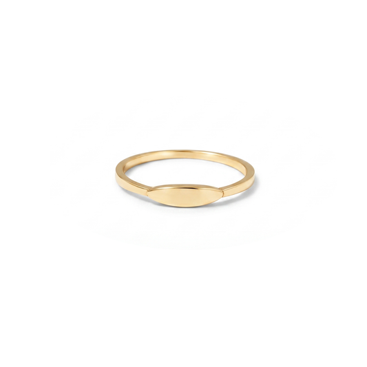 Slim Oval Signet Ring