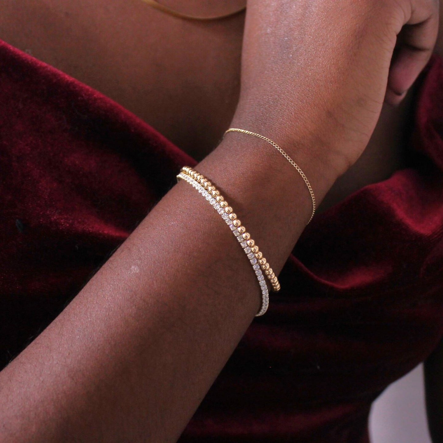 Gold Beaded Bracelet
