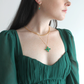 Unity Green Onyx Flower Necklace