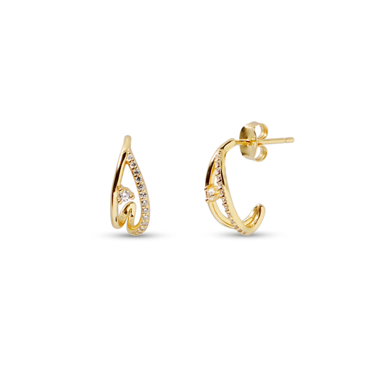 Wishbone Crystal Earrings