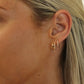 Reversible Pave Crystal Huggie Hoops