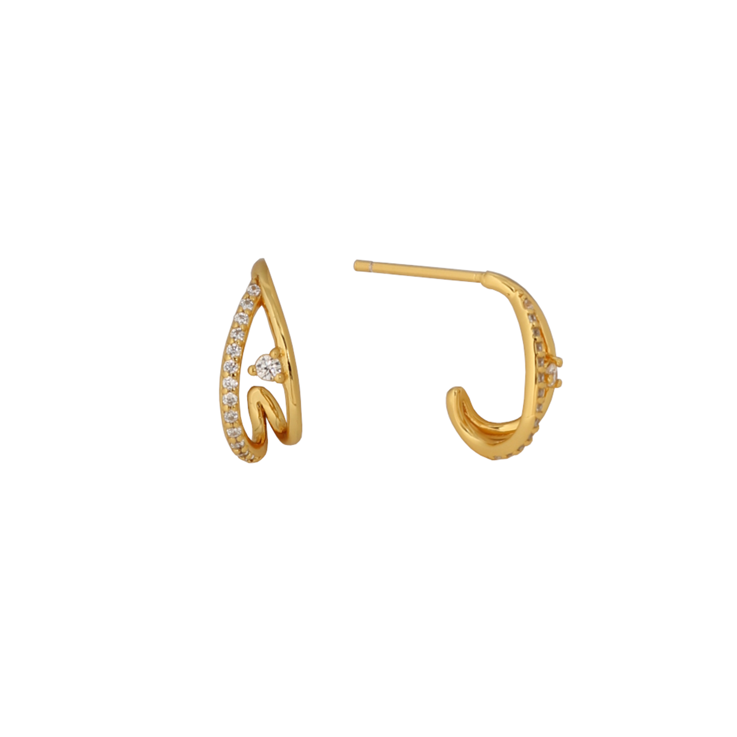 Wishbone Crystal Earrings