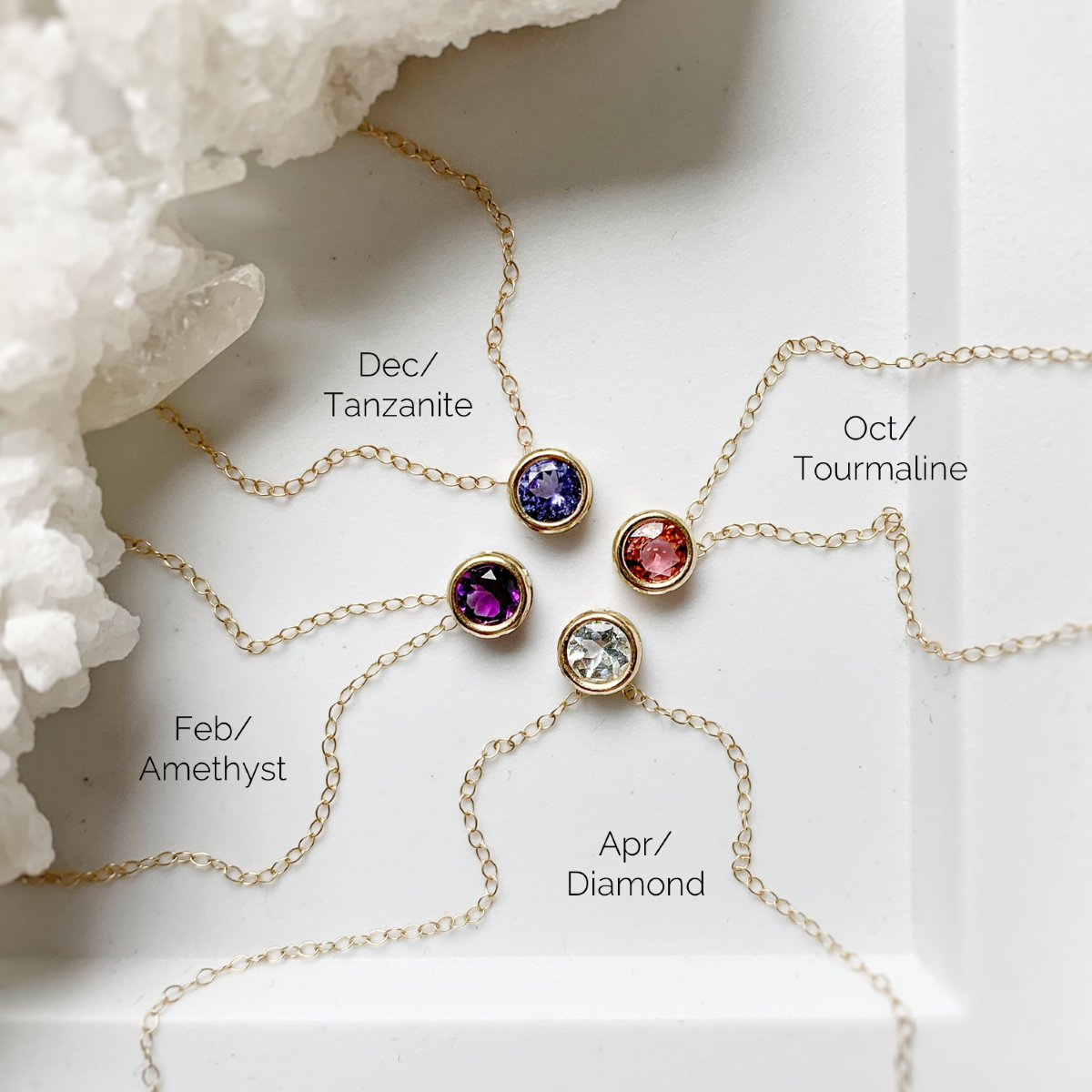 Birthstone Solitaire Necklace