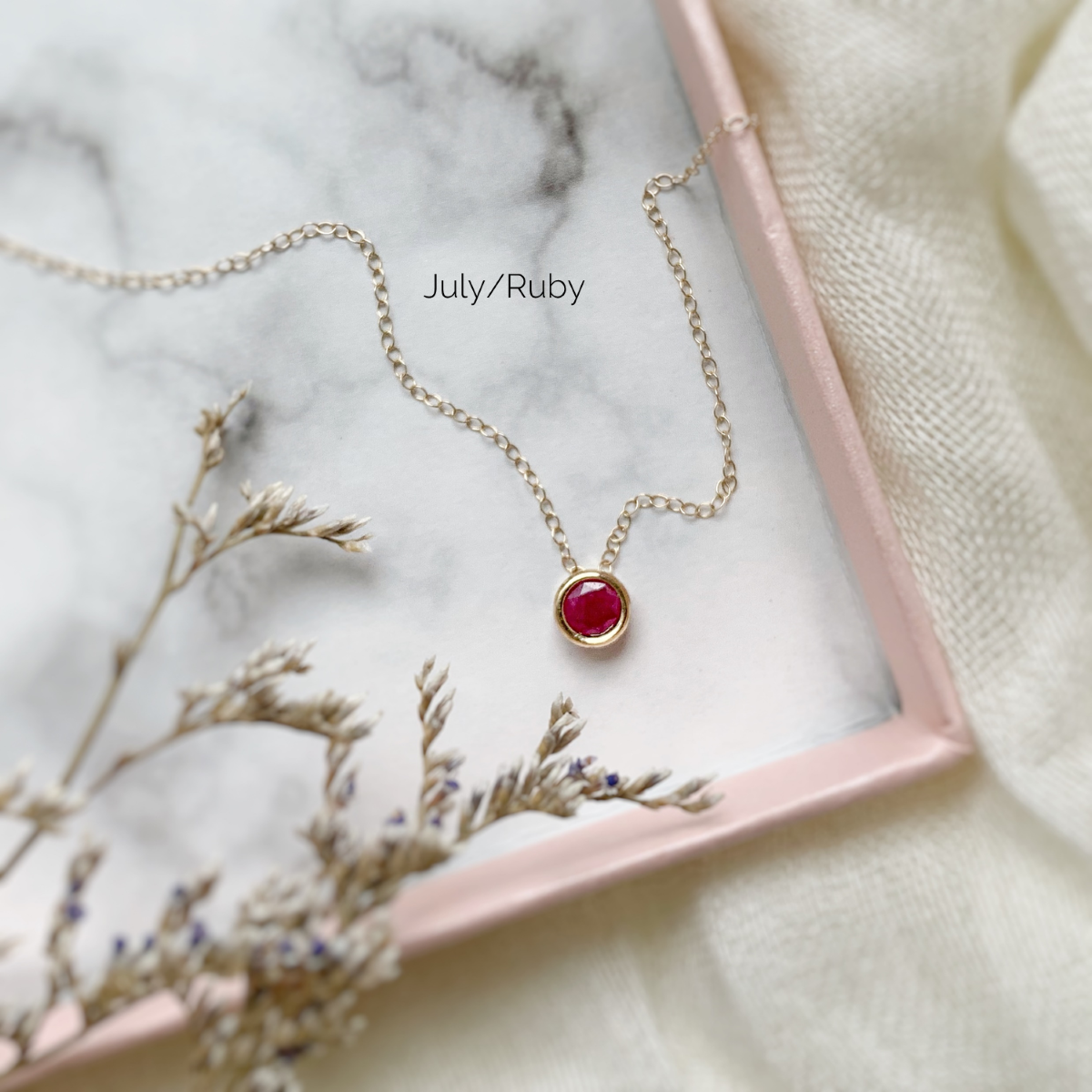 Birthstone Solitaire Necklace