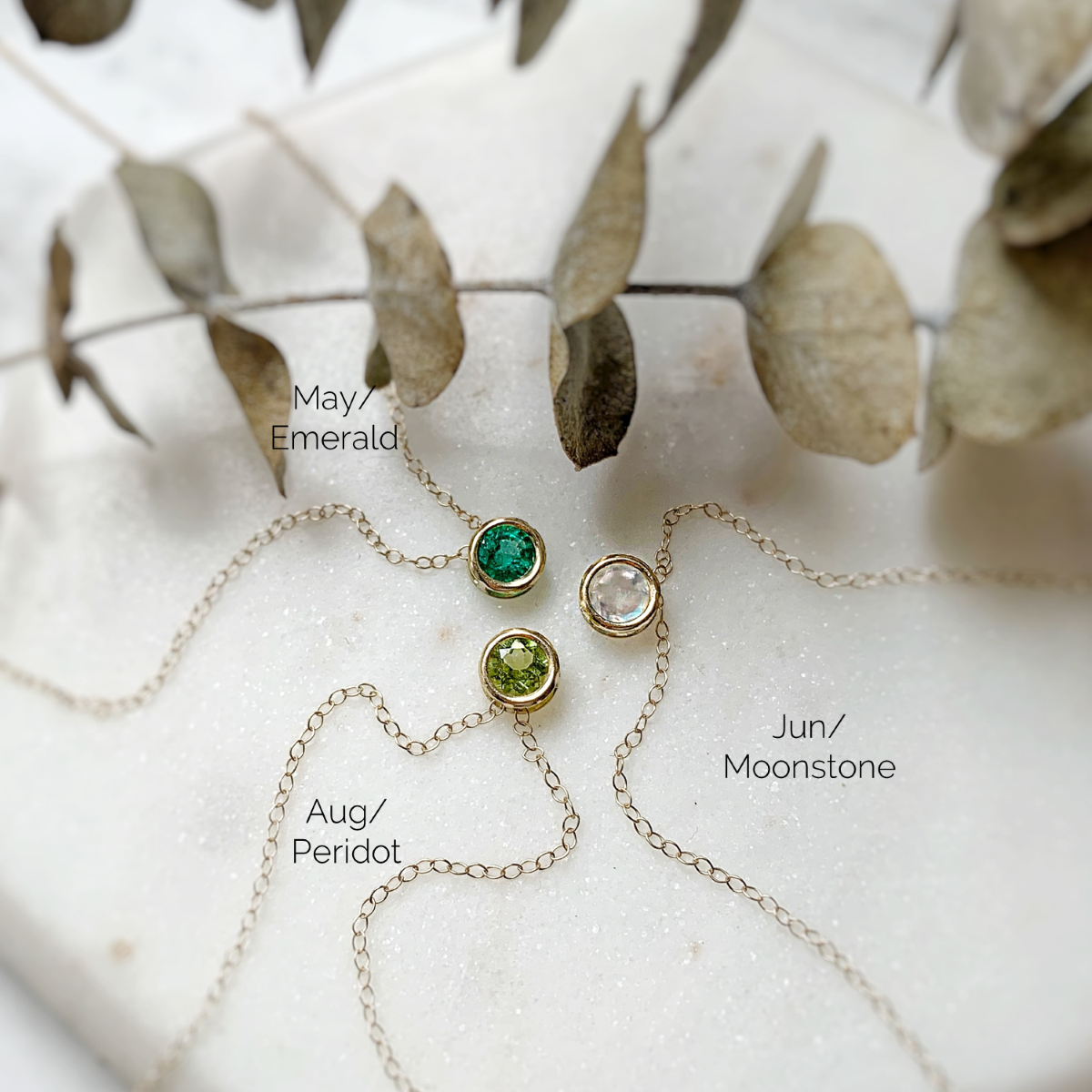 Birthstone Solitaire Necklace