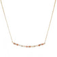  Pink and White Moonstone Goddess Gold Necklace