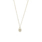 Baroque pearl gold short necklace