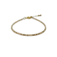 Champagne Zircon morse code beaded bracelet 