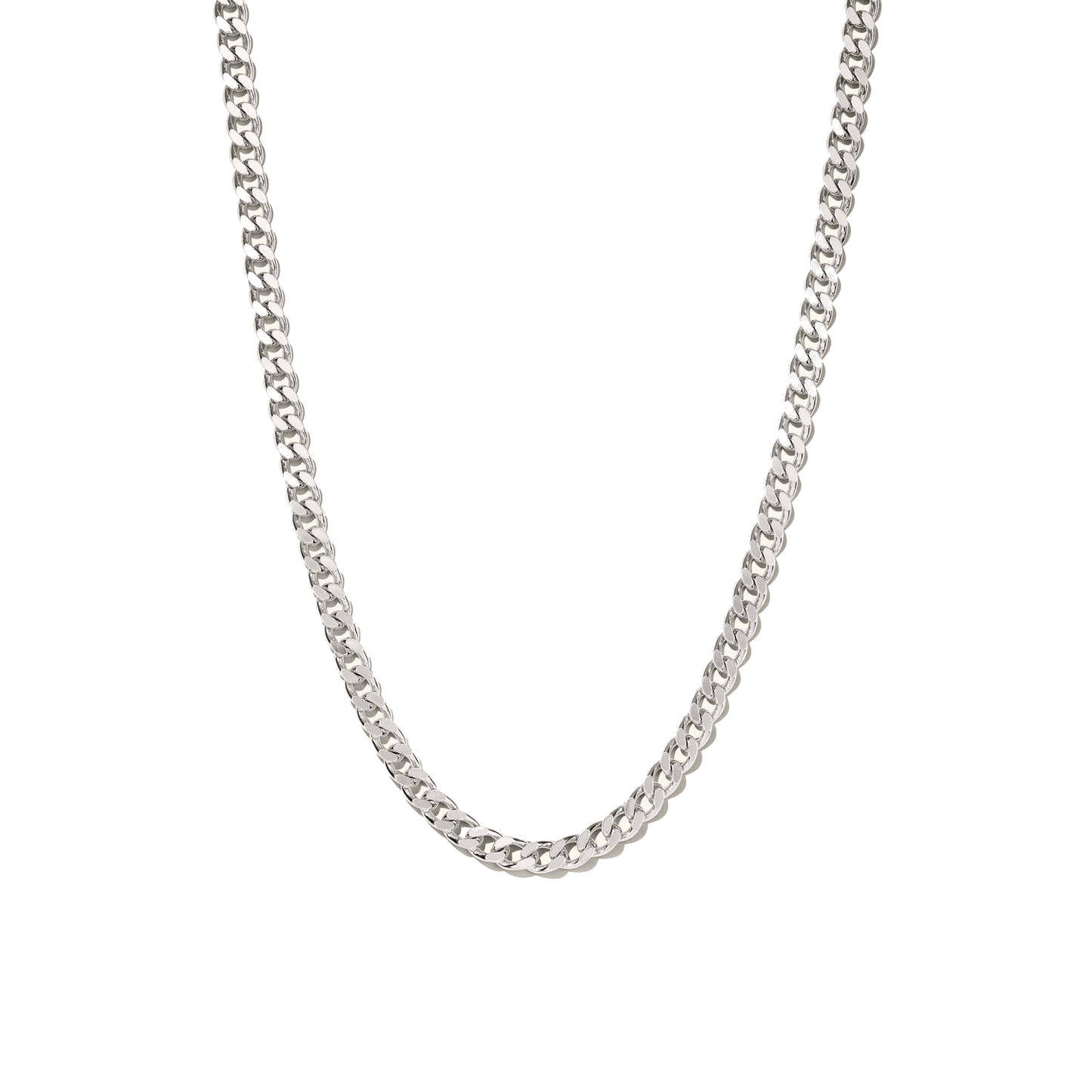 Sterling Silver Men's Curb Chain Necklace