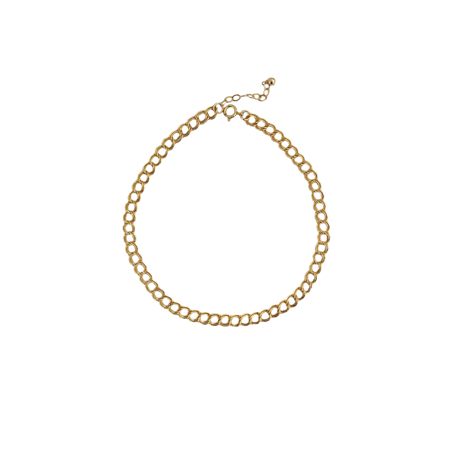 Double Curb Chain Anklet