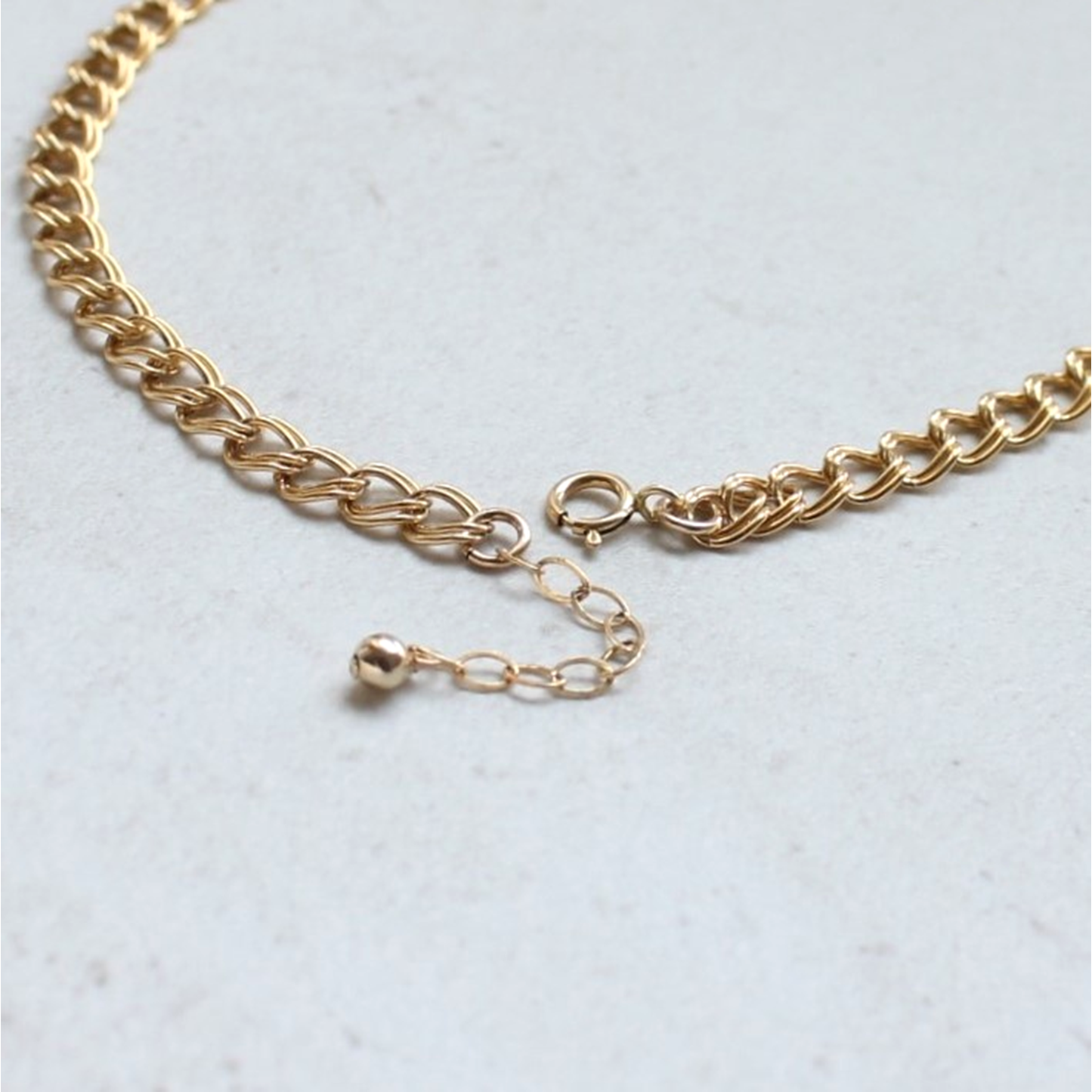 Double Curb Chain Anklet