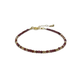 garnet morse code beaded bracelet