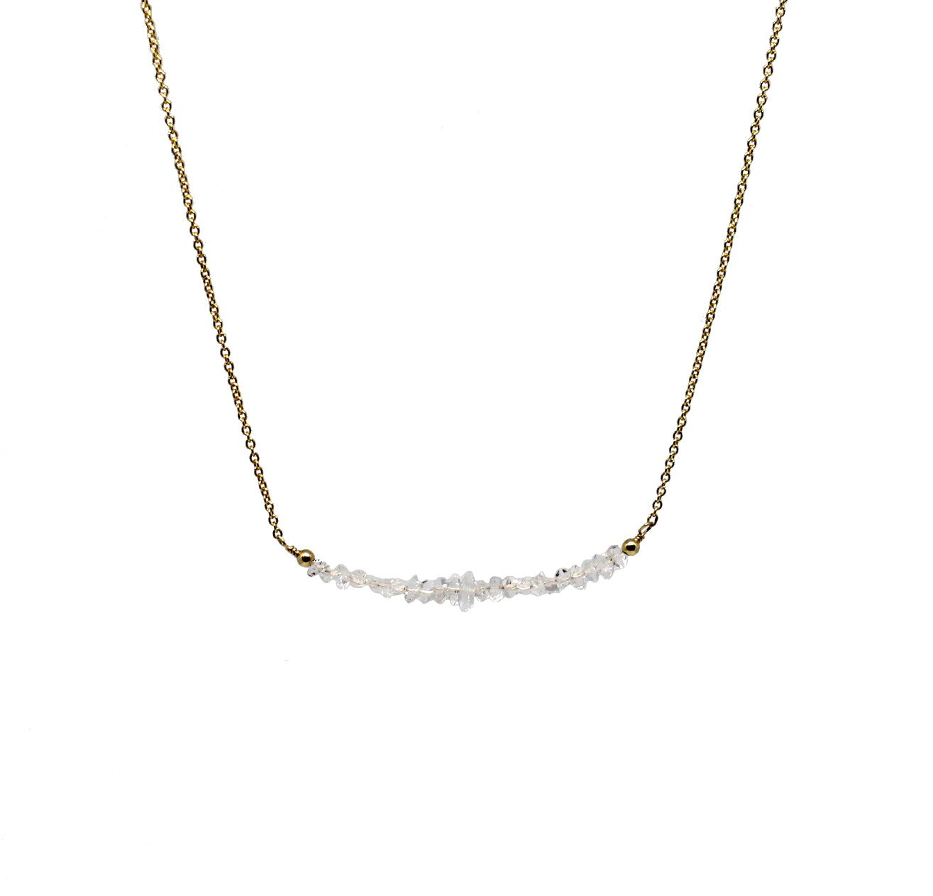 herkimer quartz bar necklace