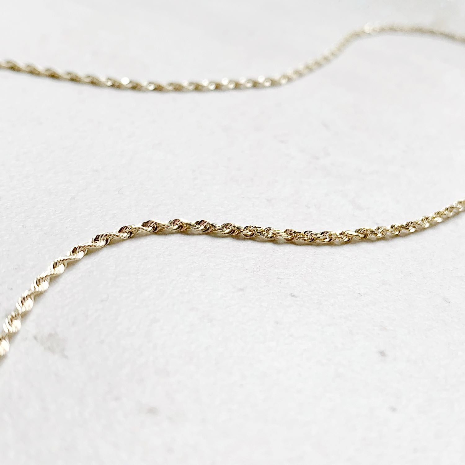 Thick French Rope Chain Necklace Gold-filled / 18