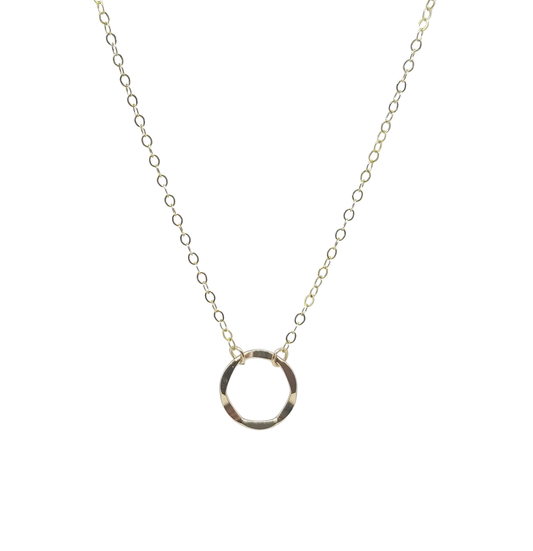 Gold circle short necklace by kind karma