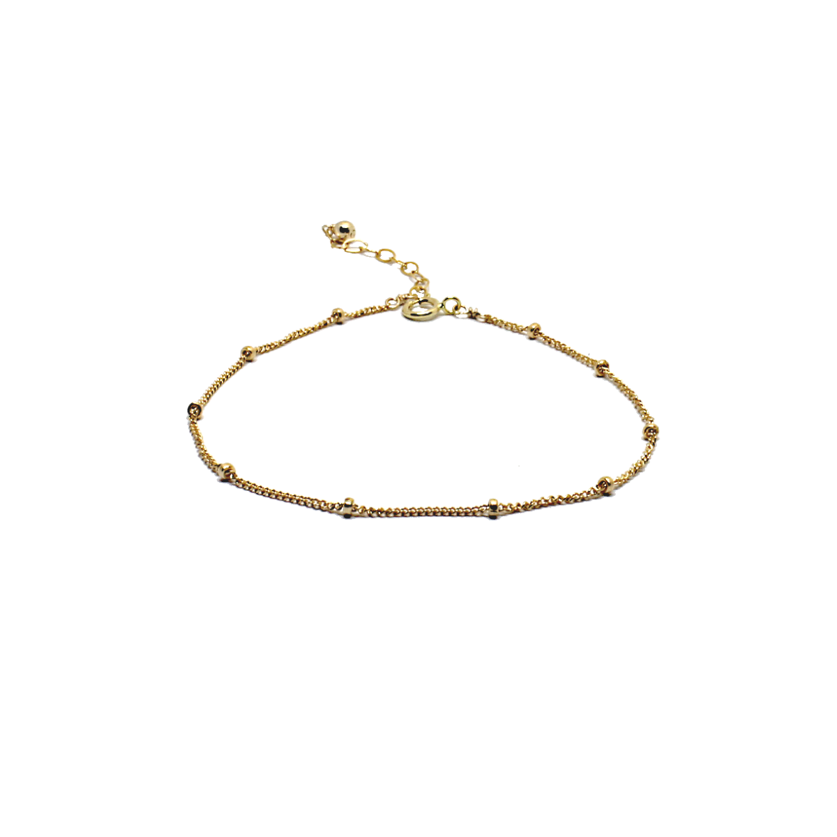 gold satellite chain bracelet