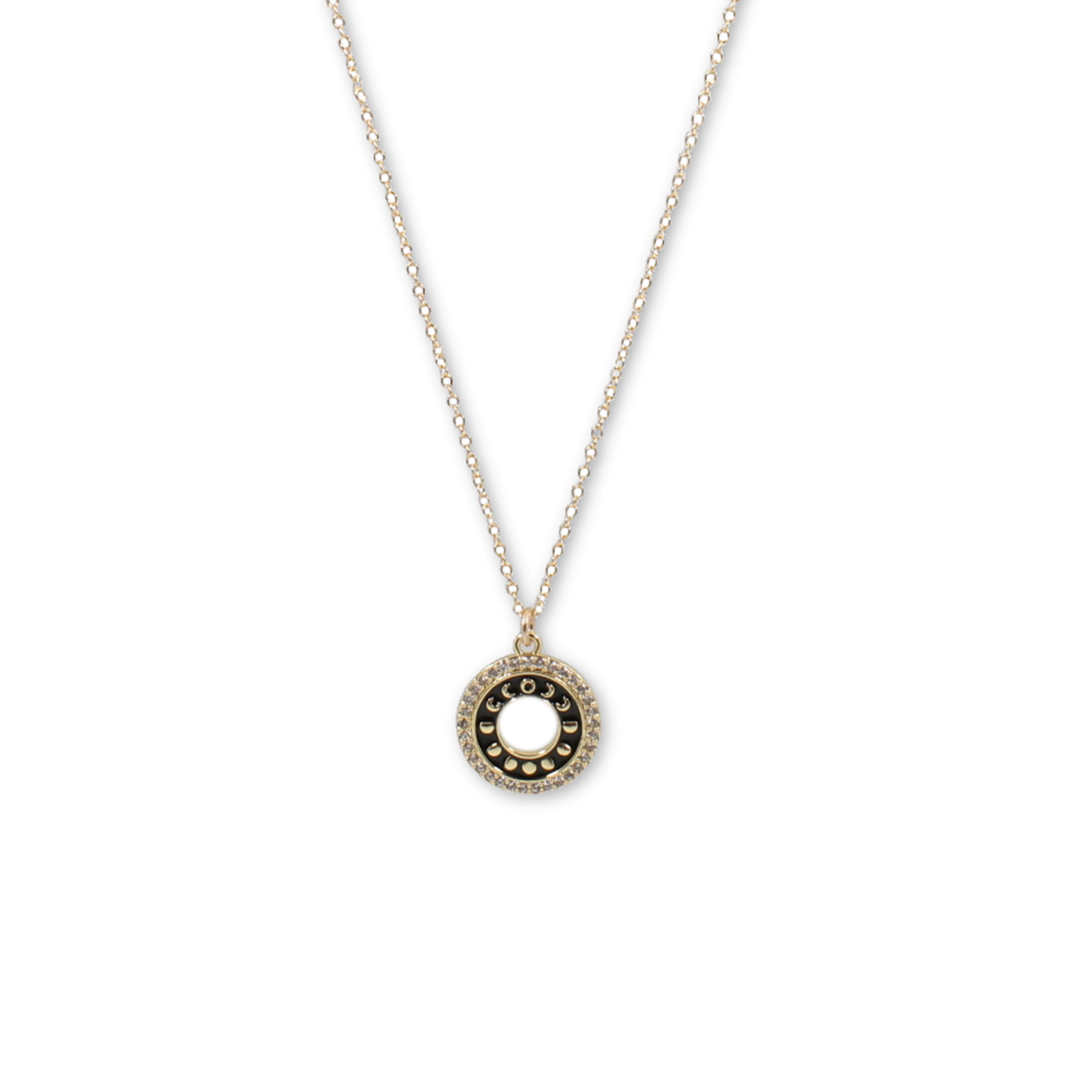 Evolve: Moon Phases Medallion Necklace