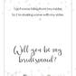 necklace bling bridesmaid card