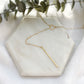 gold drop bar lariat necklace